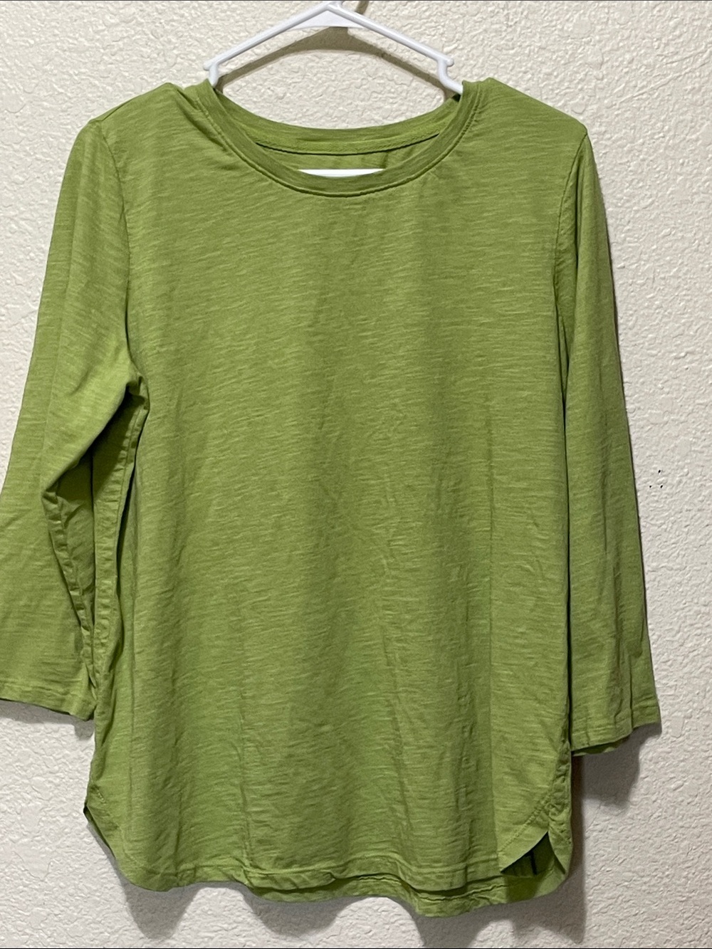 Coldwater Creek Women's Green 3/4 Length Sleeve Tee. Good Condition. Size M.